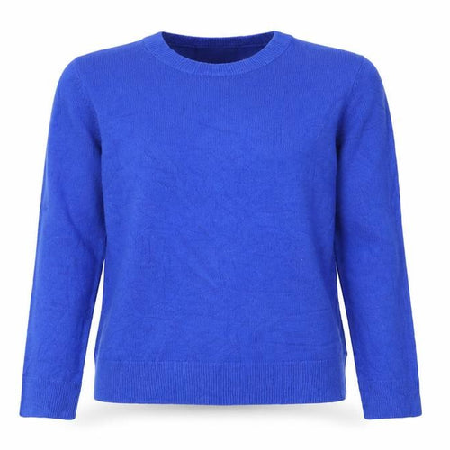 Marks & Spencer Womens Blue Round Neck  Acrylic Pullover Jumper Size 8