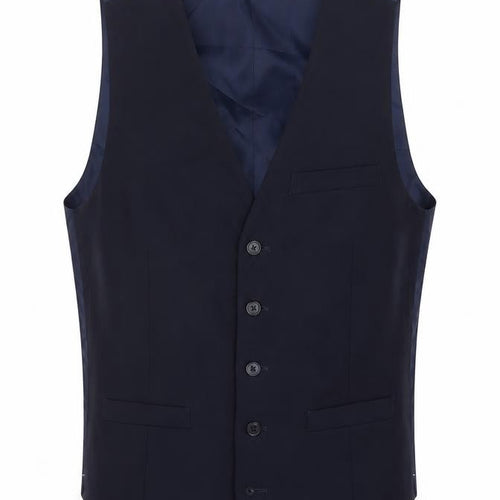 Marks and Spencer Mens Blue  Wool Jacket Suit Waistcoat Size S
