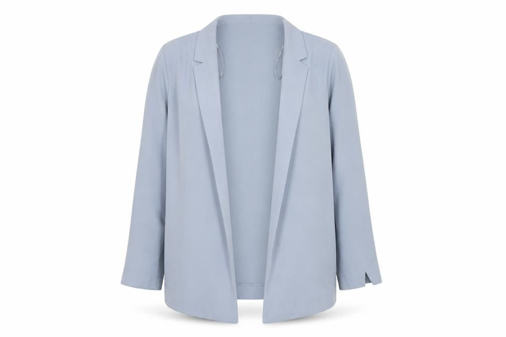 Front view of New Look women’s blue jacket blazer, size UK 10