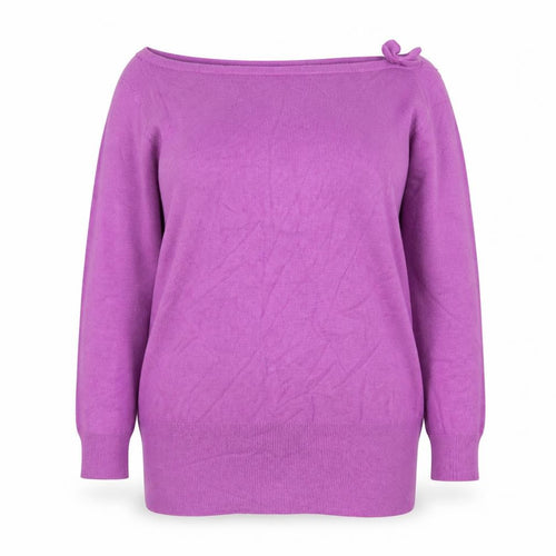Dorothy Perkins  Womens Purple Boat Neck  Acrylic Pullover Jumper Size 16