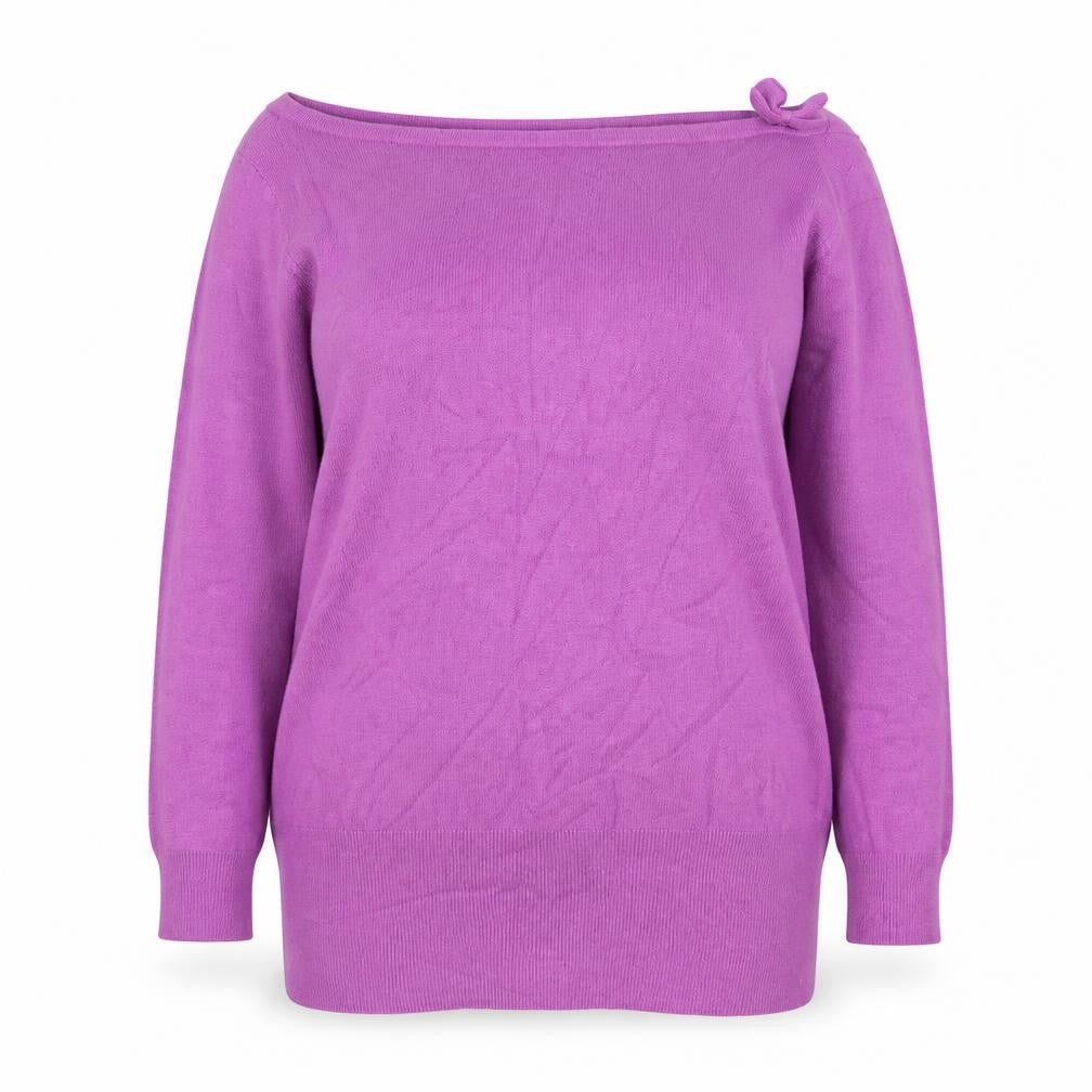 Dorothy Perkins  Womens Purple Boat Neck  Acrylic Pullover Jumper Size 16