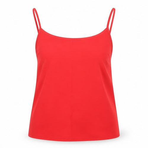 New Look Womens Red  Polyester Camisole T-Shirt Size 8 V-Neck