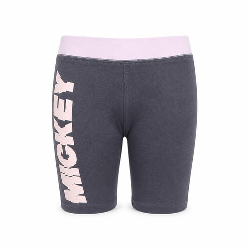 NEXT Girls Grey  Cotton Biker Shorts Size 5 Years  Regular  - Mickey Mouse