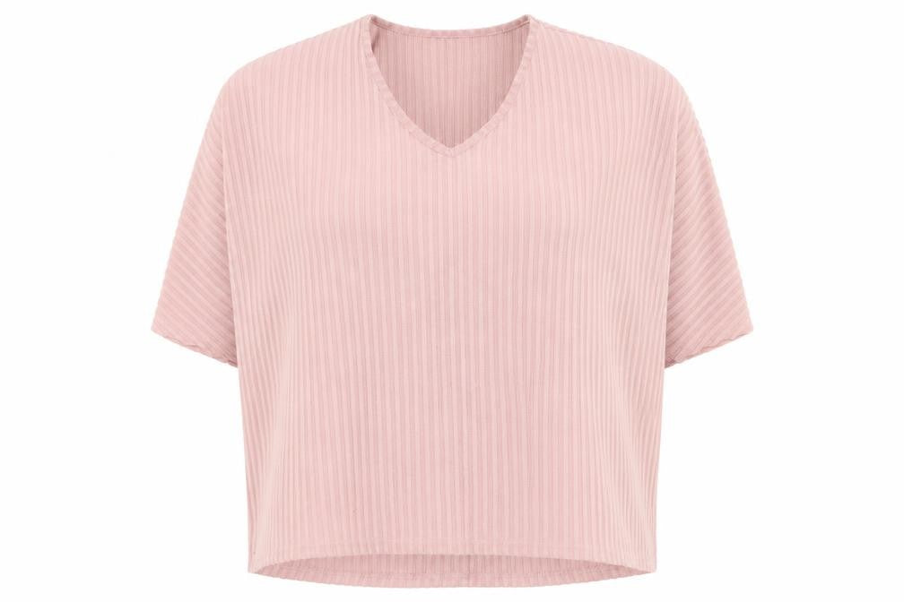 Front view of New Look women’s pink round neck polyester jumper, size S
