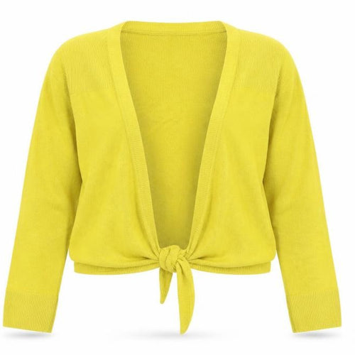 Wallis Womens Yellow V-Neck  Cotton Cardigan Jumper Size S