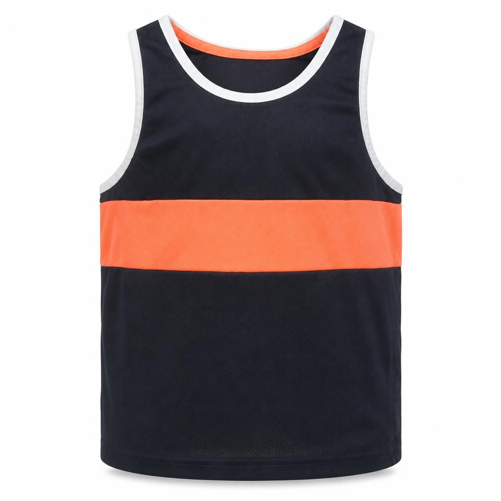 F&F Boys Blue  Polyester Basic Tank Size 5 Years Round Neck