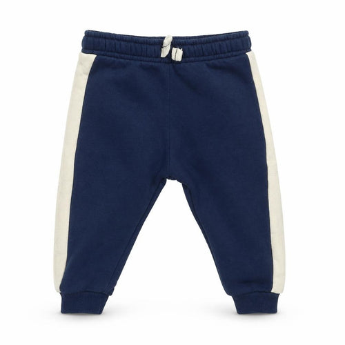 F&F Boys Blue Cotton Jogger Trousers Size 9 Months