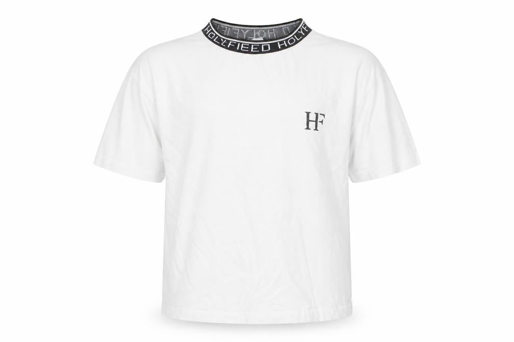 holyfield Girls White Cotton Basic T-Shirt Size 8-9 Years Round Neck