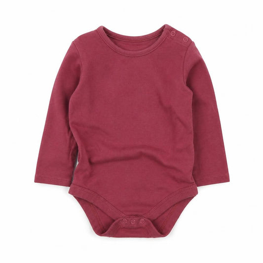 Fred&Flo Girls Purple  Cotton Babygrow One-Piece Size 12-18 Months