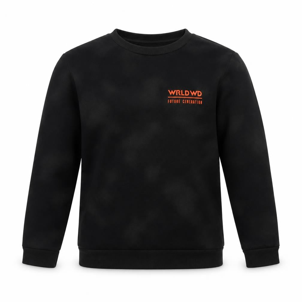 Front view of Primark boys’ grey cotton pullover sweatshirt, size 9-10, years pullover - future generation