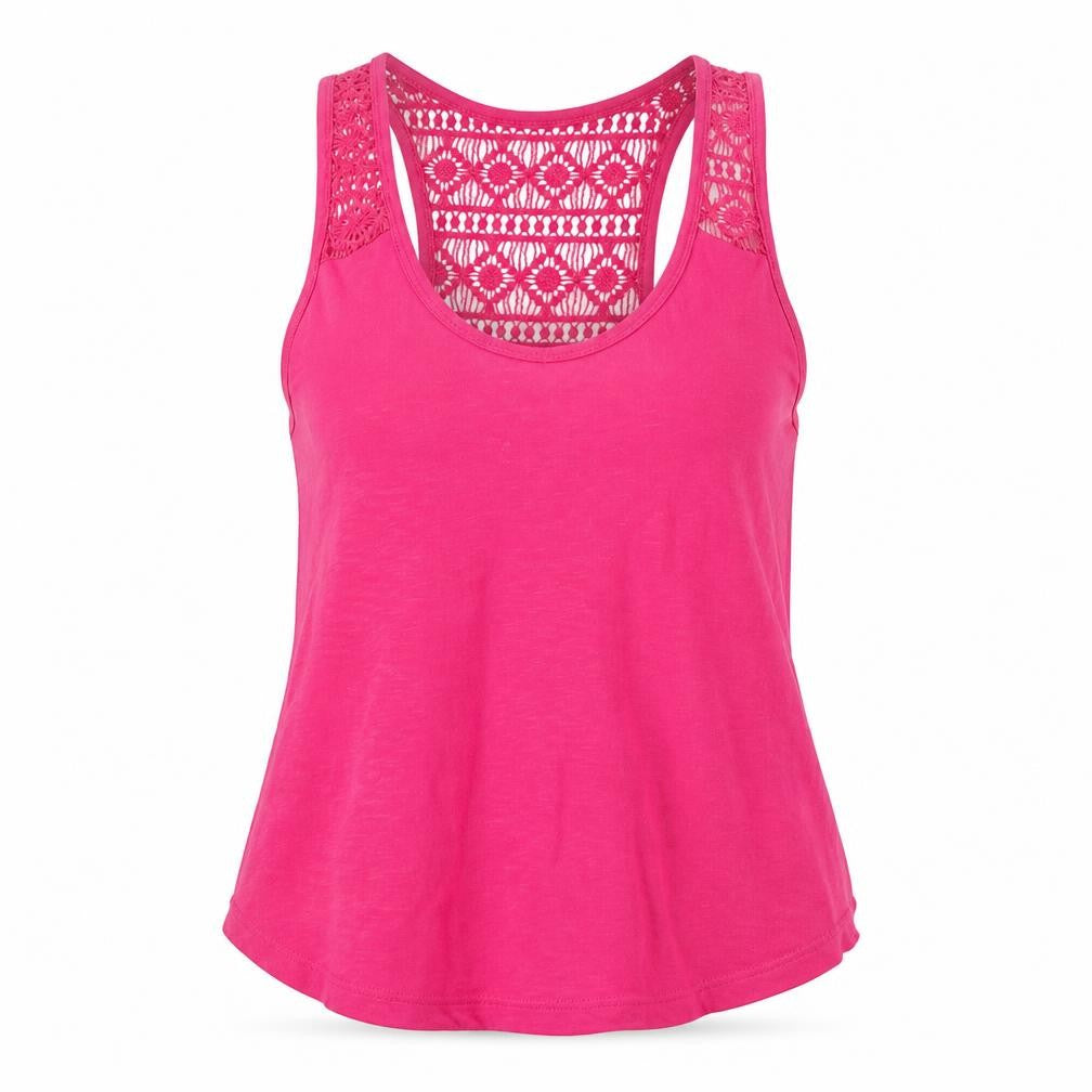 Primark Womens Pink  Polyester Basic Tank Size 10 Round Neck