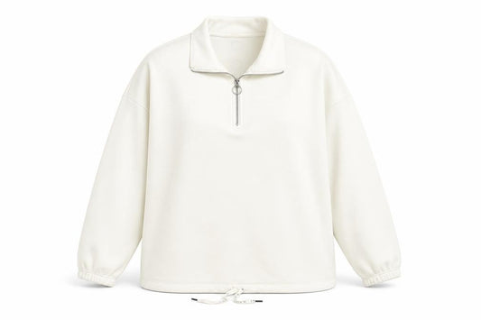 Front view of Next women’s white jacket, size L, zip