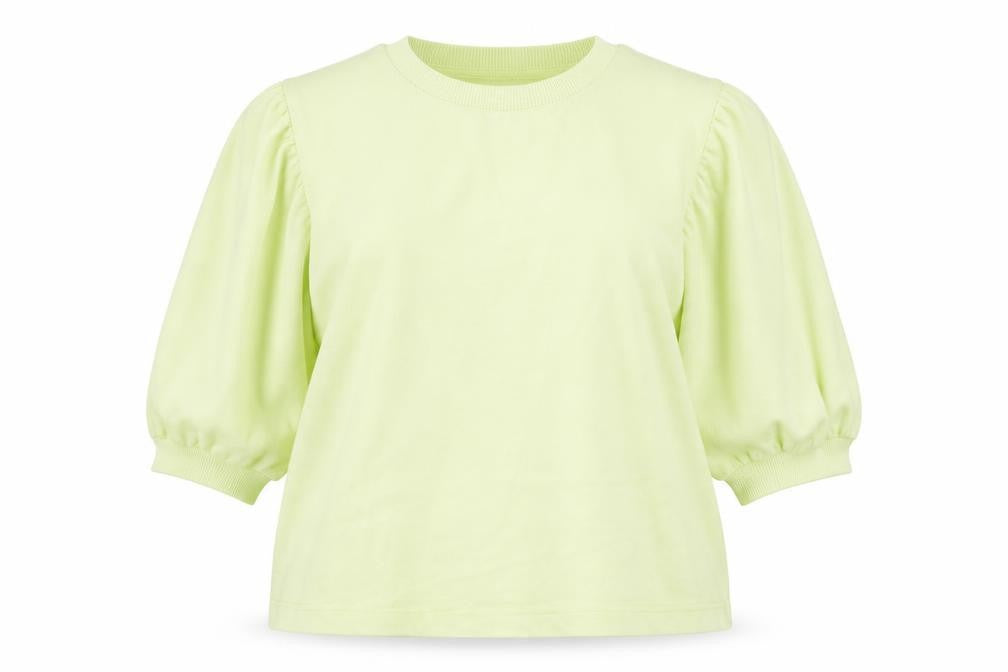 Front view of Primark women’s green crew neck polyester jumper, size XL