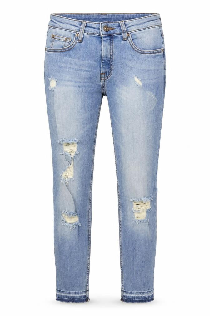 Mango Womens Blue Cotton Skinny Jeans Size 4 L25 in Regular Button