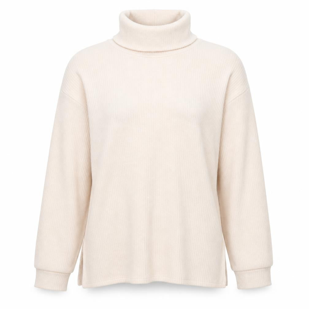 Front view of New Look women’s pink roll neck polyester jumper, size L