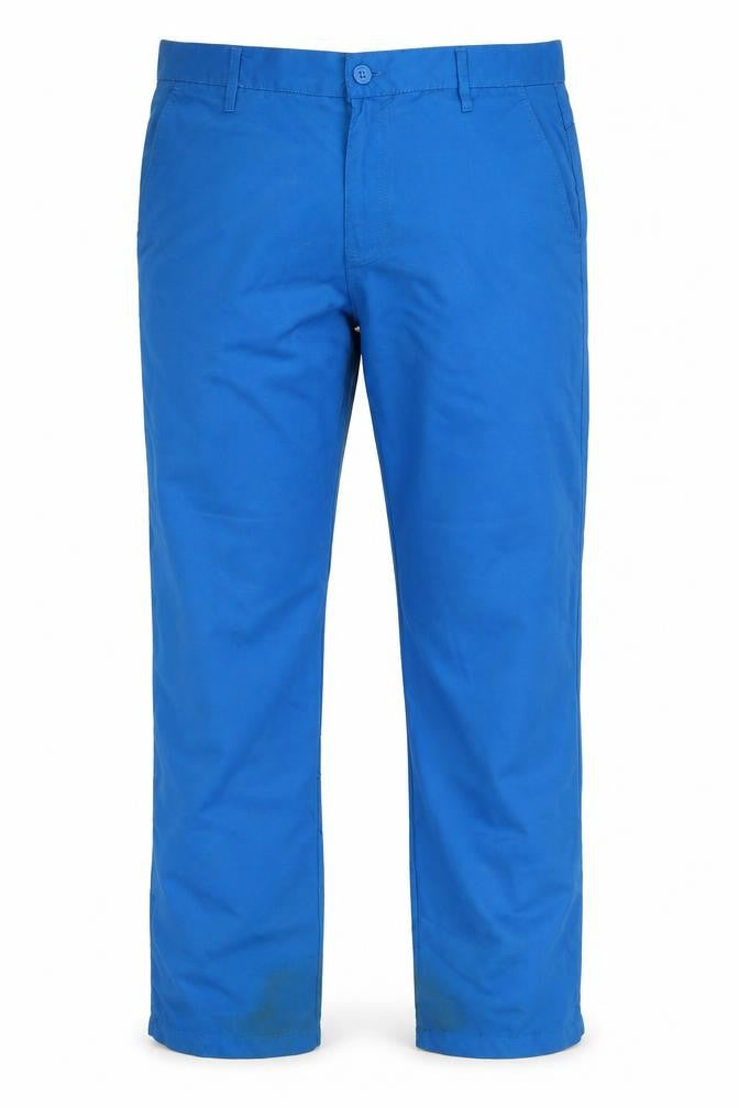 Front view of Dunlop men’s blue polyester sweatpants, size 34, in, 30-inch leg regular