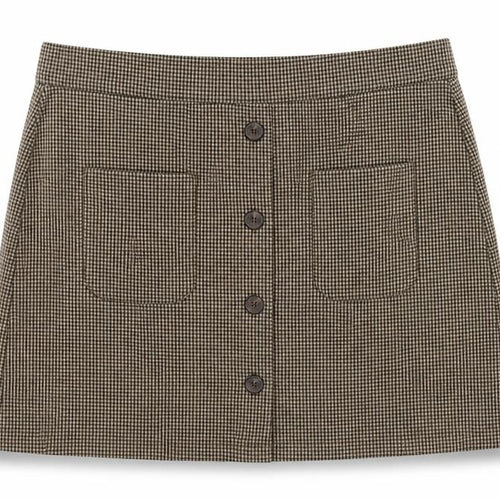 JDY Womens Brown Geometric Polyester Straight & Pencil Skirt Size L