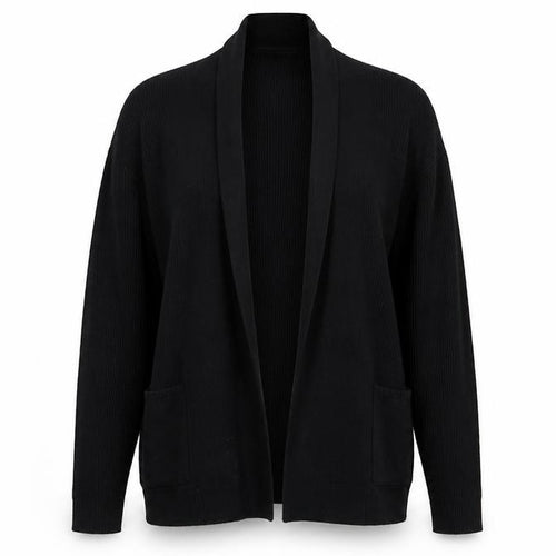 Bonmarché Womens Black V-Neck Viscose Cardigan Jumper Size S