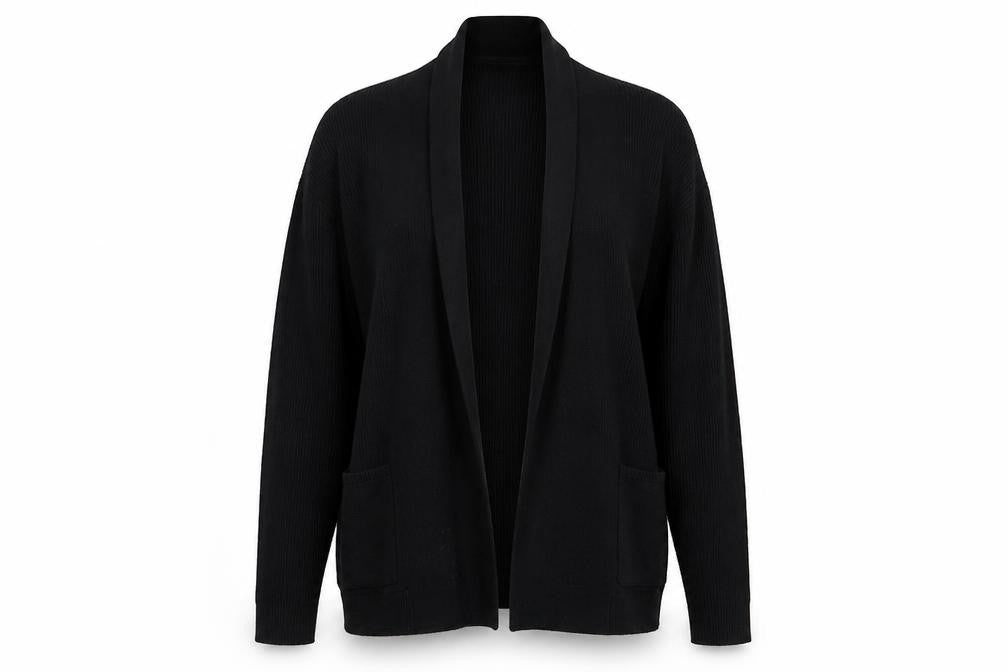 Bonmarché Womens Black V-Neck Viscose Cardigan Jumper Size S