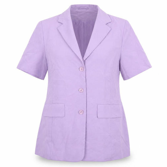 Front view of Atmosphere women’s pink polyester jacket suit jacket, size UK 14