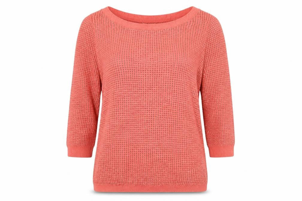 Front view of Marie Sixtine women’s red round neck cotton jumper, size S
