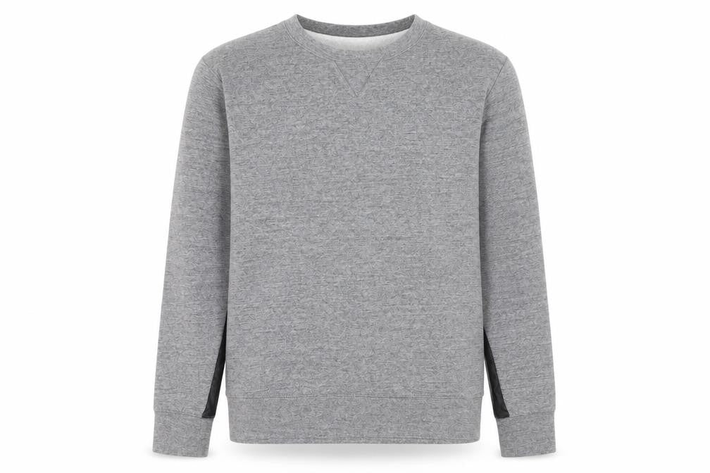 Front view of H&M women’s grey cotton pullover sweatshirt, size S, pullover