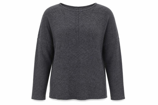 Front view of George women’s grey round neck viscose jumper, size M
