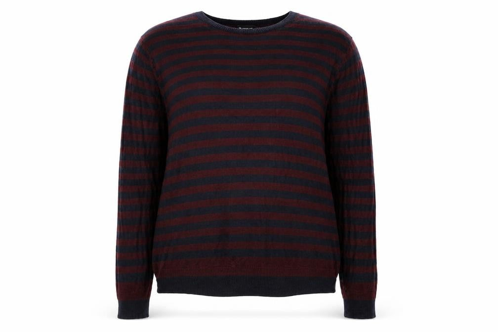 Cedar Wood State Womens Multicoloured Round Neck Striped Acrylic Pullover Jumper Size XL