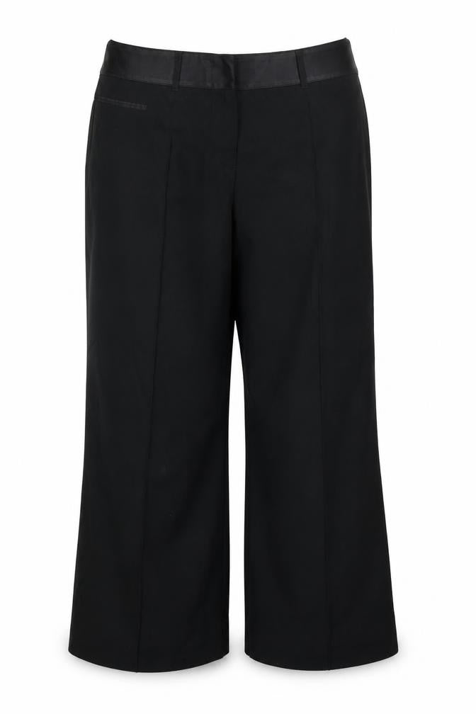 Marks & Spencer Womens Black Polyester Trousers Size 16 L27 in Regular