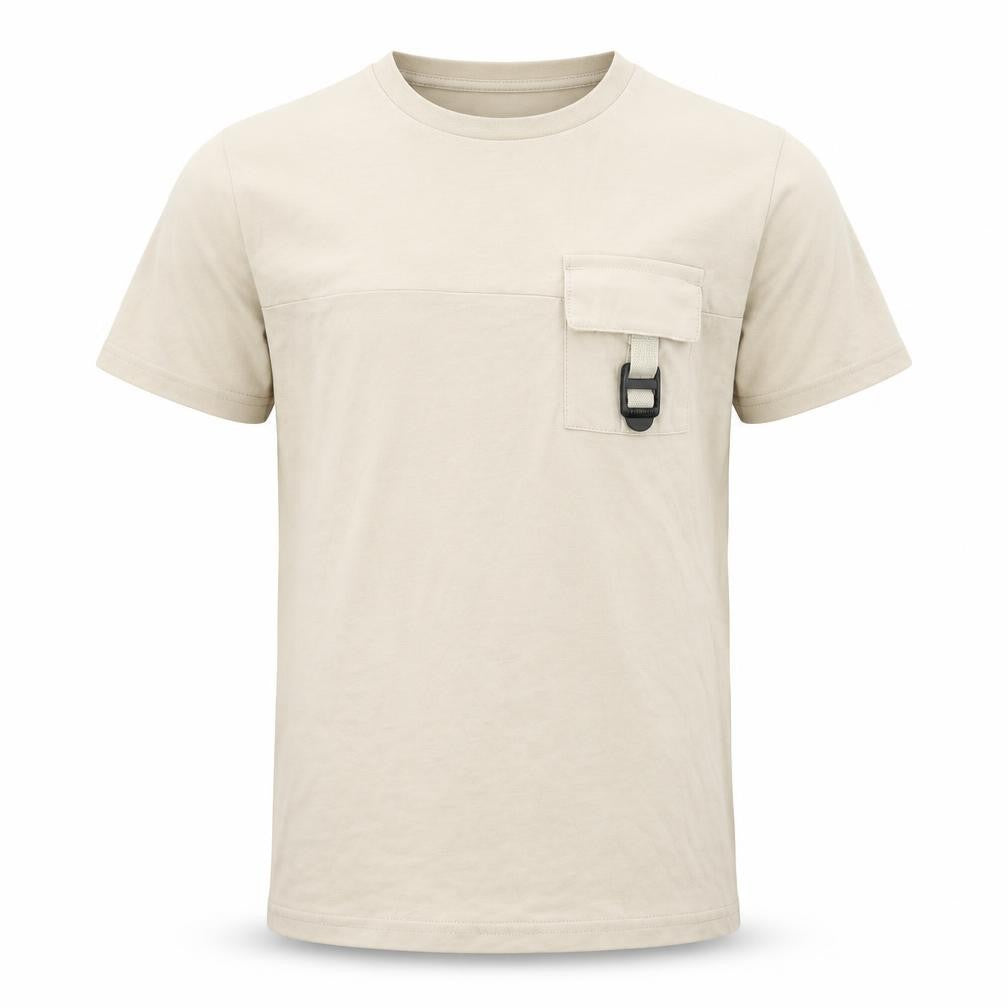 Front view of George boys’ beige cotton basic polo, size 9-10, years round neck