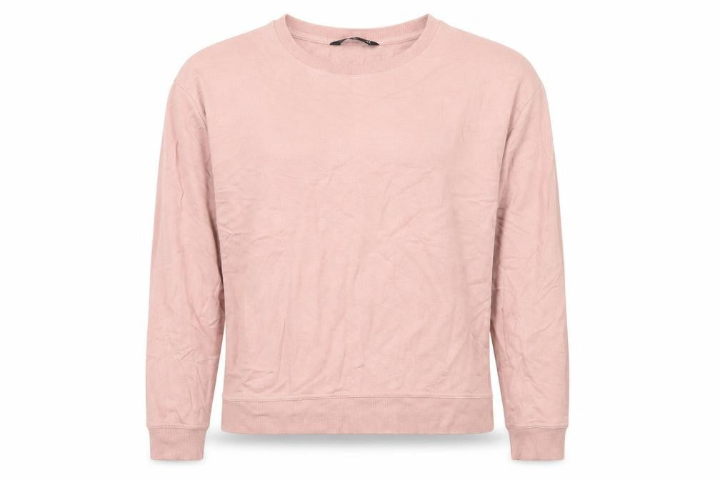 Front view of F&F women’s pink viscose pullover sweatshirt, size UK 10