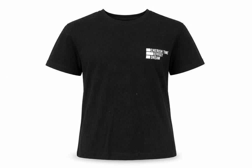 Dazy Womens Black 100% Cotton Jersey T-Shirt Size S Crew Neck