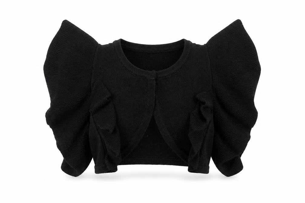Vila Clothes Womens Black Round Neck Acrylic Shrug Jumper Size M