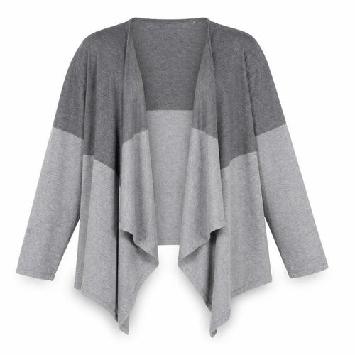 G Womens Grey V-Neck Rayon Cardigan Jumper Size L