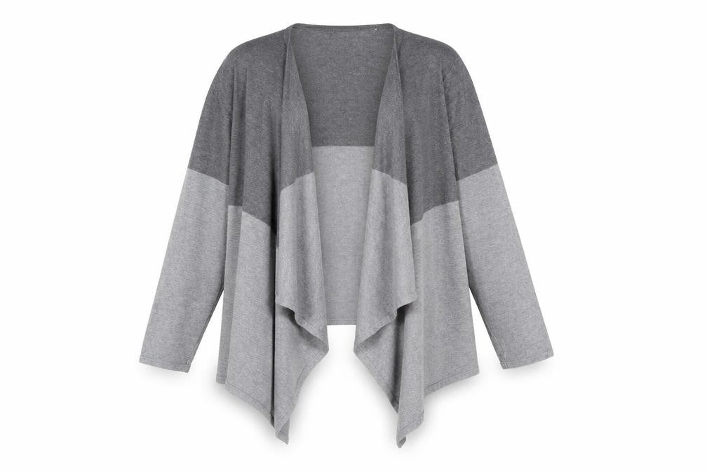 G Womens Grey V-Neck Rayon Cardigan Jumper Size L