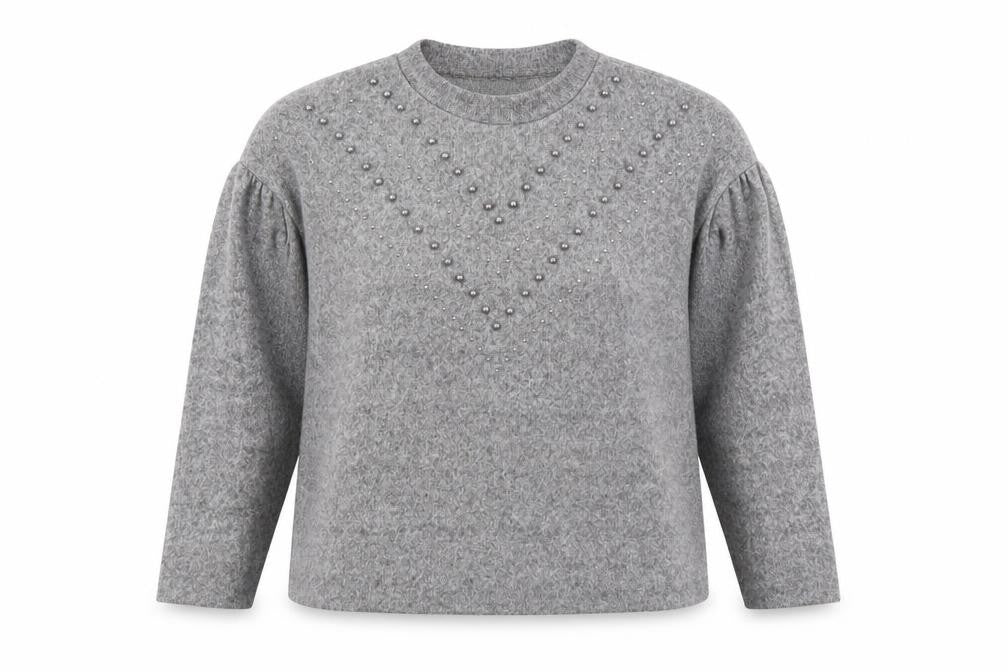 Dunnes Womens Grey Round Neck Polyester Pullover Jumper Size M