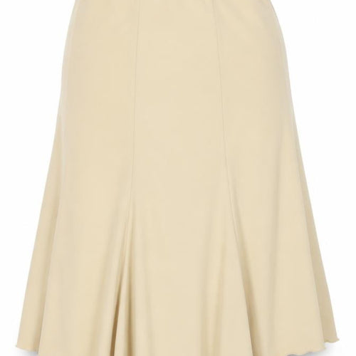 Charlotte Gold Womens Gold Polyester A-Line Skirt Size 14