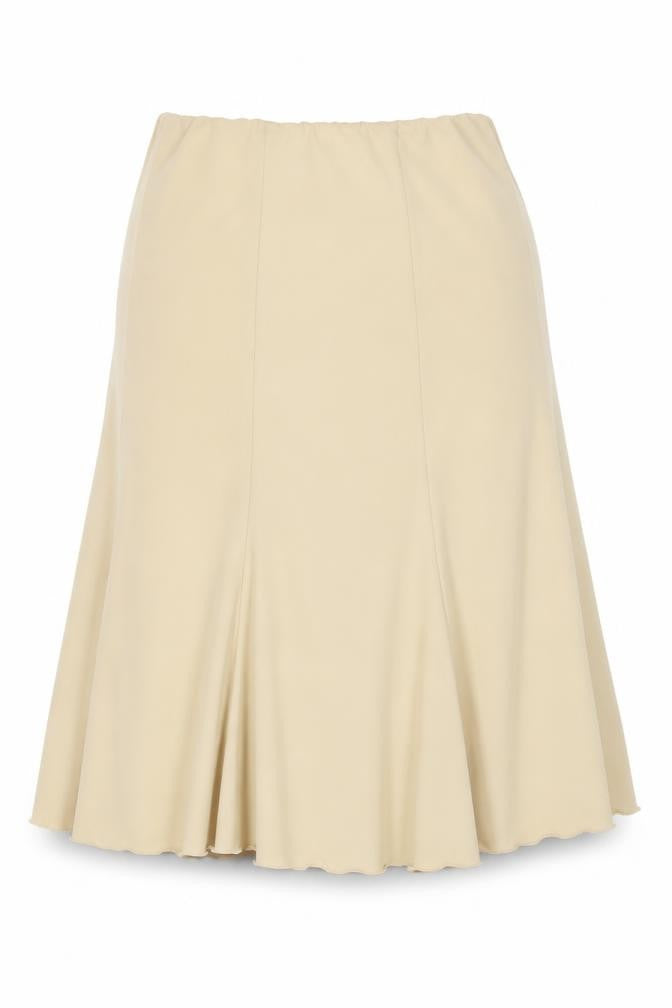 Charlotte Gold Womens Gold Polyester A-Line Skirt Size 14