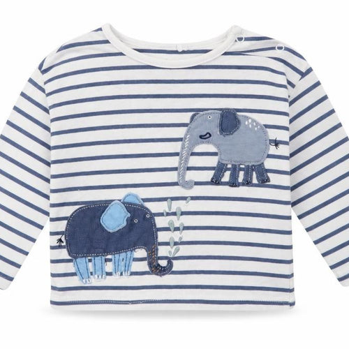 NEXT Baby White Striped Cotton Pullover T-Shirt Size 0-3 Months Crew Neck Snap