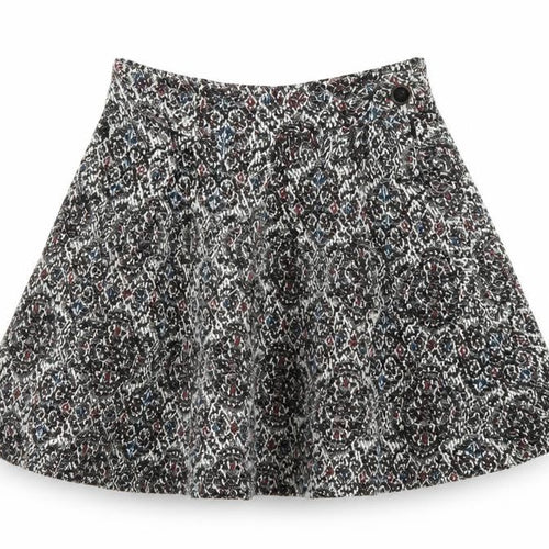 Pull&Bear Womens Multicoloured Geometric Polyester Skater Skirt Size S