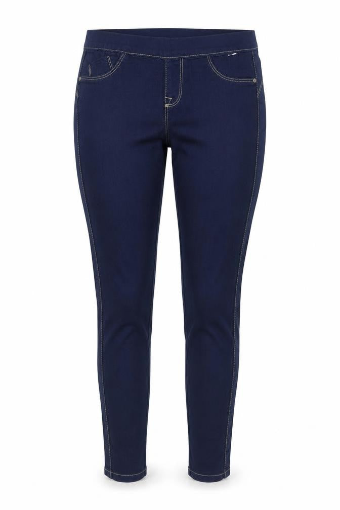 Denim & Co. Womens Blue Cotton Jegging Trousers Size 6 L27 in Regular