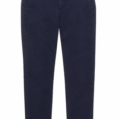 Mango Womens Blue Cotton Straight Jeans Size 6 L25 in Regular