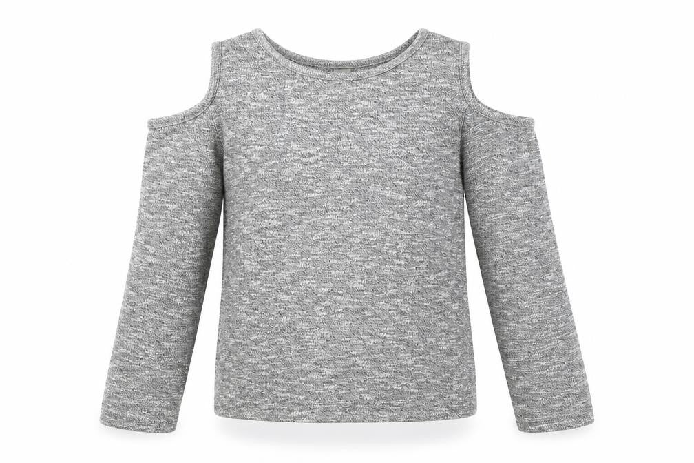 Tu Girls Grey Round Neck Polyester Pullover Jumper Size 8 Years Pullover