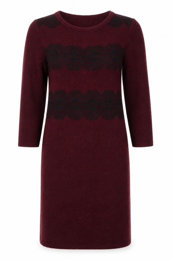 Marks & Spencer Womens Purple Acrylic Jumper Dress Size 10 Round Neck