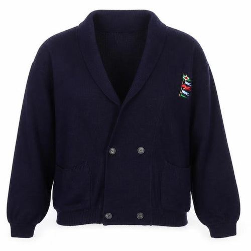 Back to Basix Womens Blue Collared Acrylic Cardigan Jumper Size 12