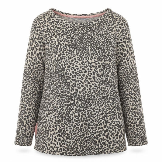 Front view of George women’s multicoloured round neck animal print viscose jumper, size UK 10