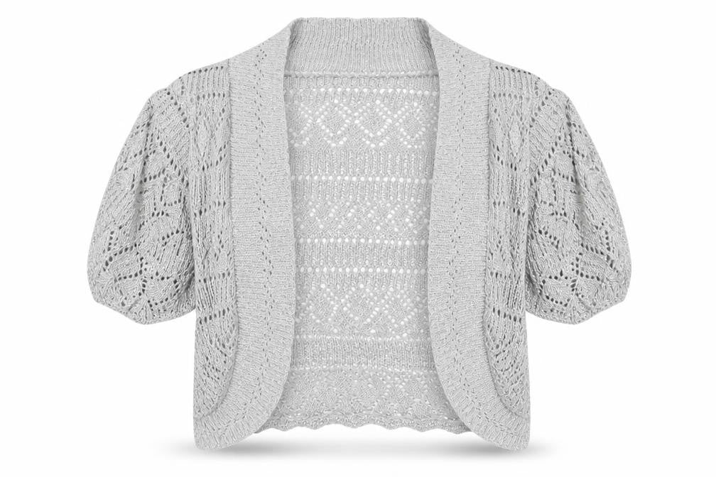 Internacionale Womens Silver V-Neck Cotton Cardigan Jumper Size 12