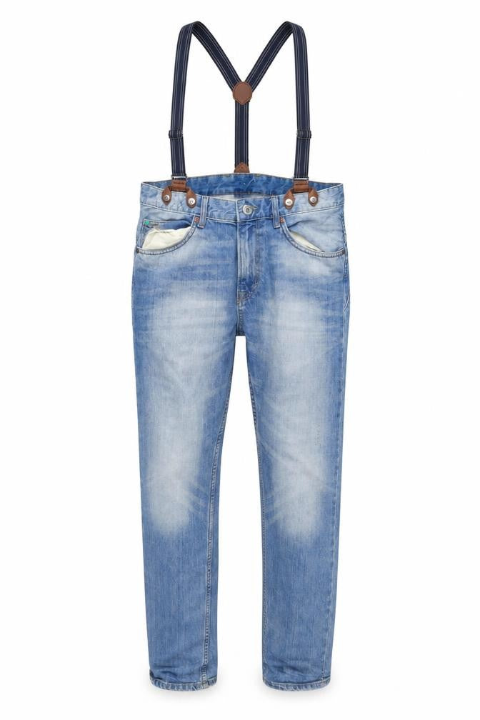 H&M Mens Blue Cotton Tapered Jeans Size 27 L30 in Regular