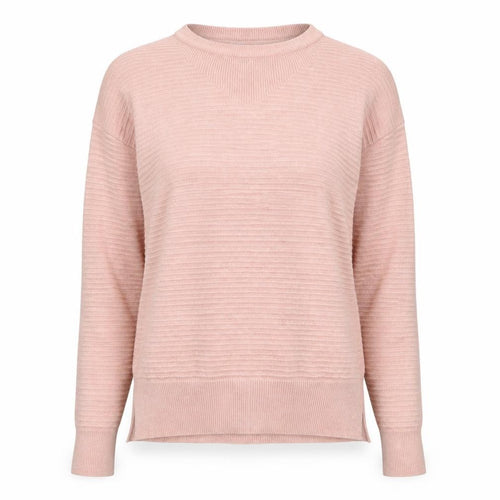 NEXT Womens Pink Round Neck Viscose Henley Jumper Size 12