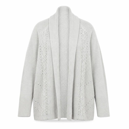 Marks and Spencer Womens Grey V-Neck Acrylic Cardigan Jumper Size 14